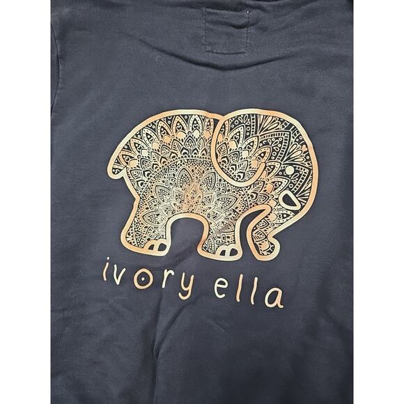 Ivory Ella Sweatshirt Womens Small Blue Hooded Pull Over - Picture 6 of 7